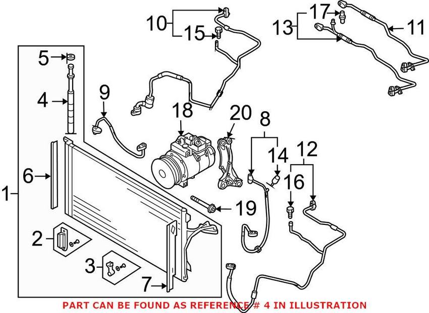 Audi VW A/C Receiver Drier 7L0898191A